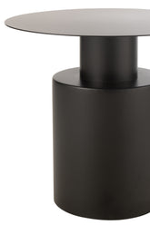 Bijzettafel Rond Metaal Zwart - Bijzettafel - J-Line - livinglovely.nl