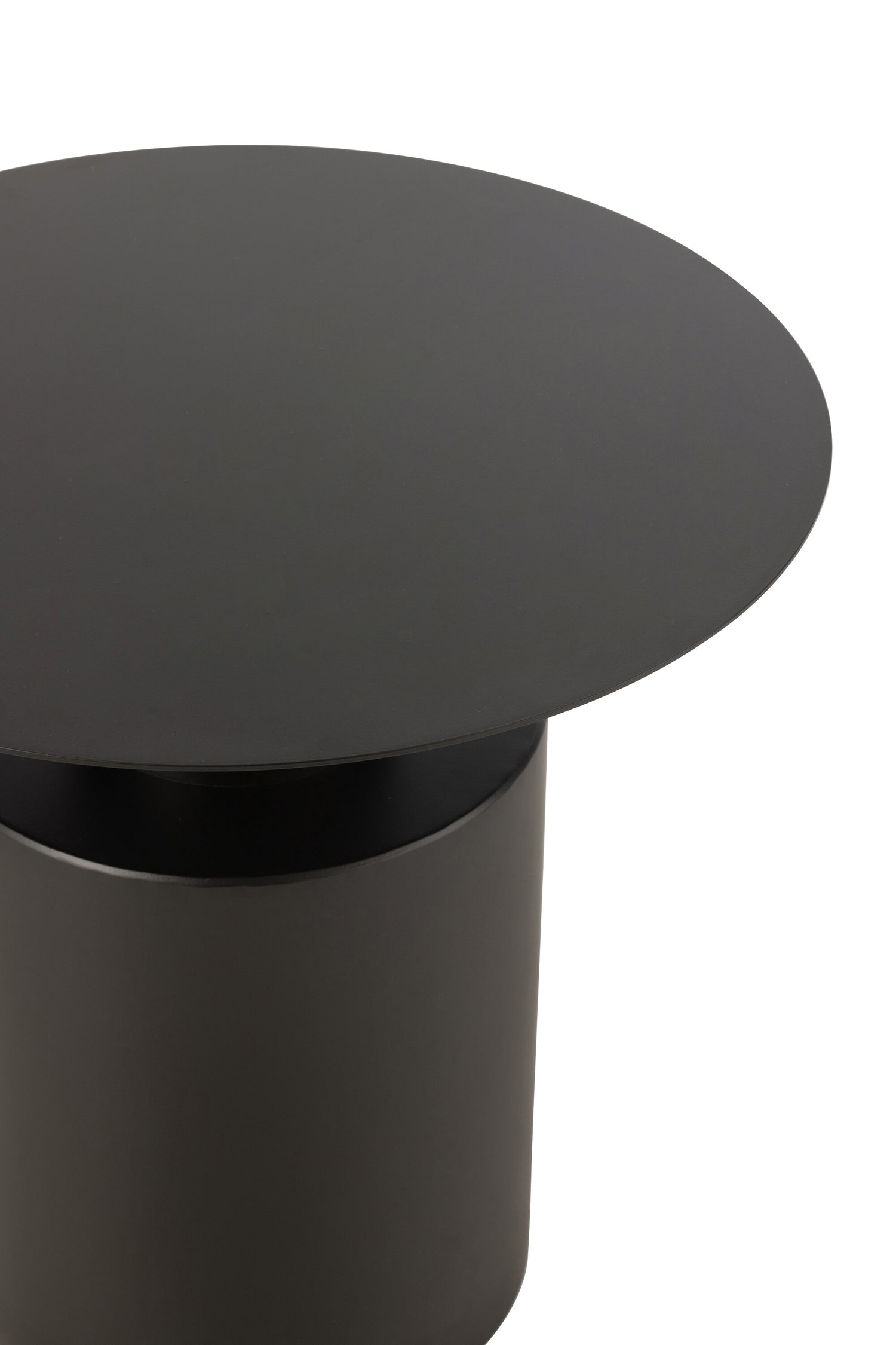 Bijzettafel Rond Metaal Zwart - Bijzettafel - J-Line - livinglovely.nl