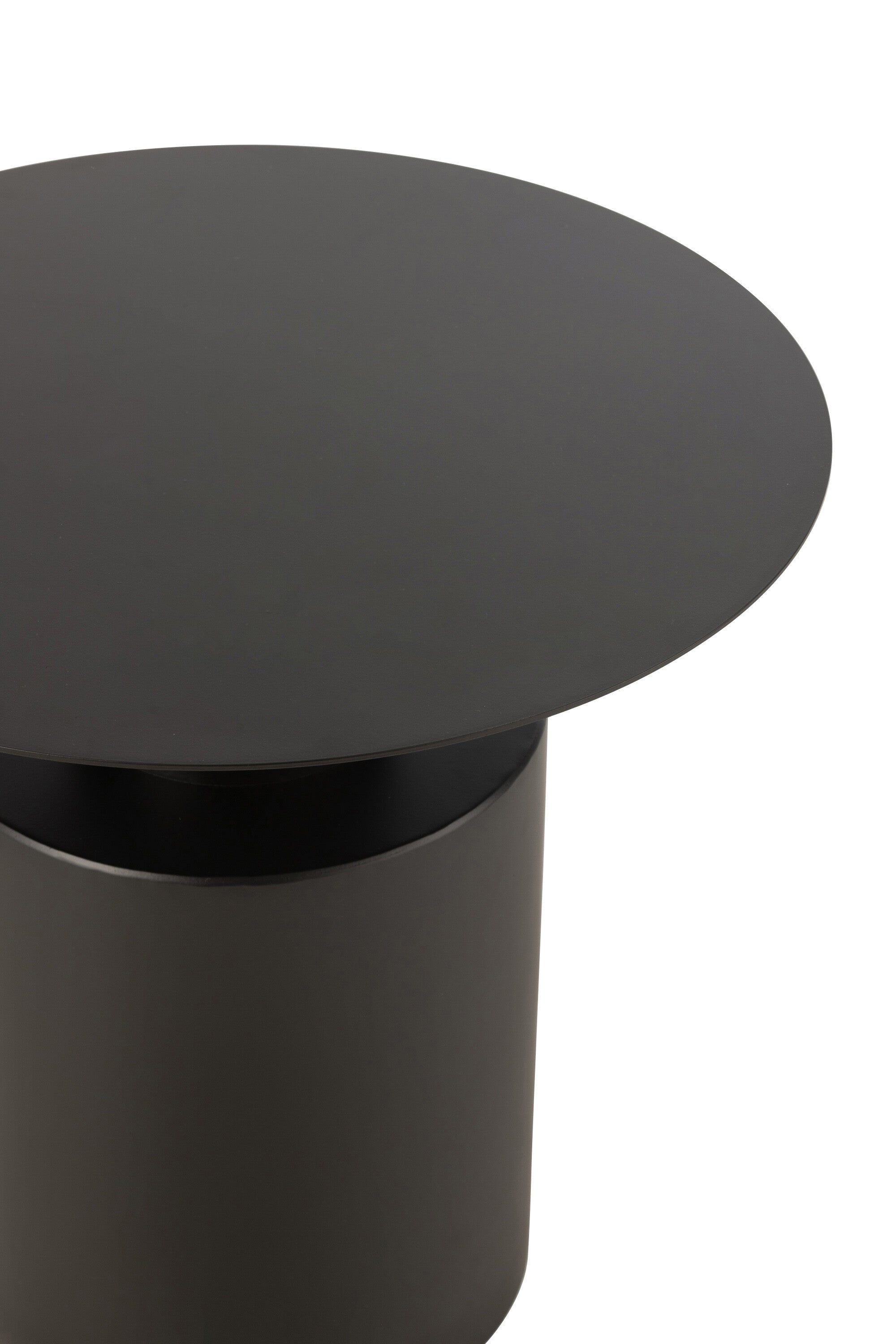 Bijzettafel Rond Metaal Zwart - Bijzettafel - J-Line - livinglovely.nl