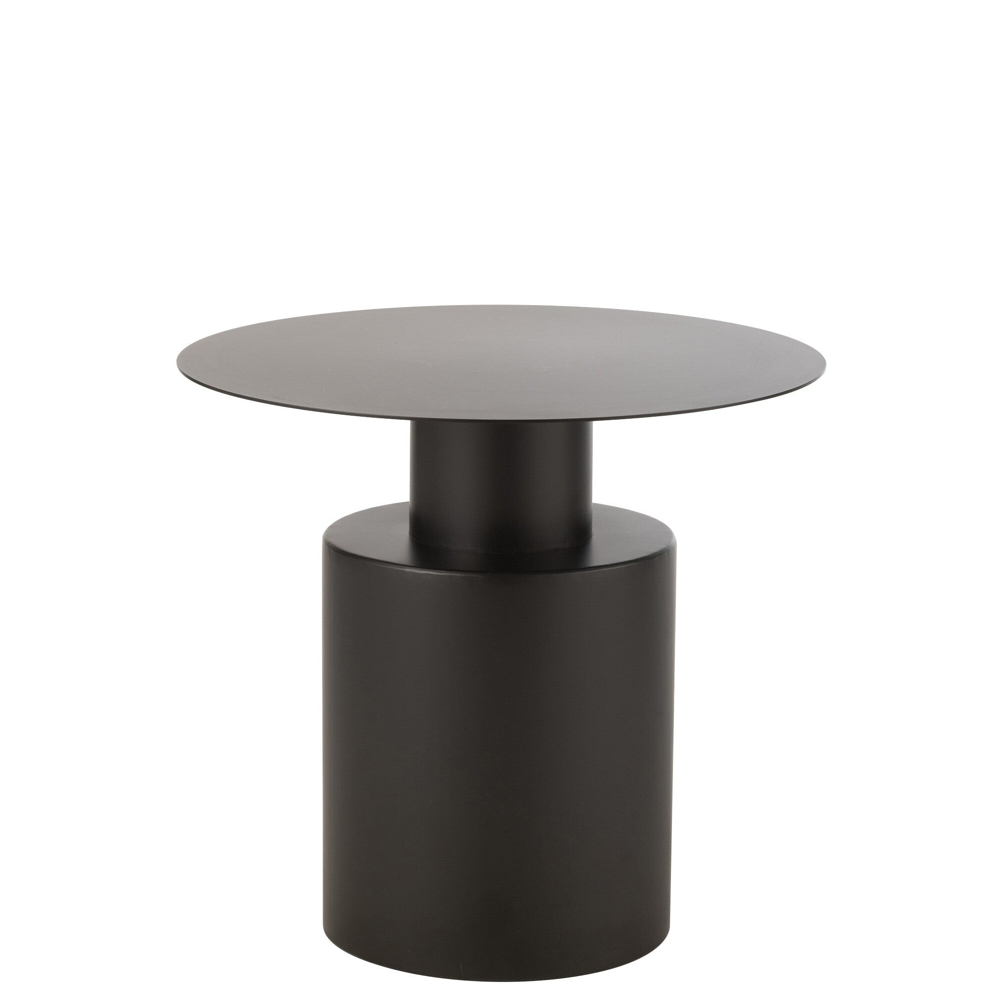 Bijzettafel Rond Metaal Zwart - Bijzettafel - J-Line - livinglovely.nl