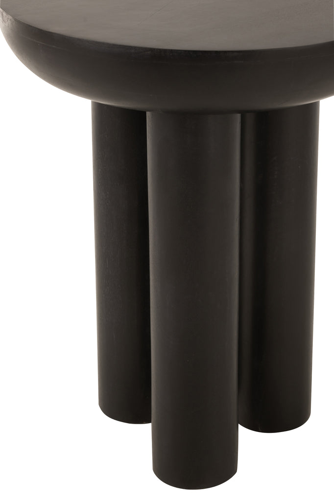 Bijzettafel Trio Mangohout Zwart - Bijzettafel - J-Line - livinglovely.nl