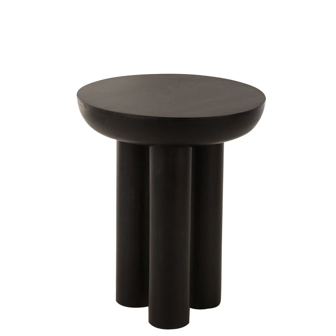 Bijzettafel Trio Mangohout Zwart - Bijzettafel - J-Line - livinglovely.nl