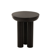 Bijzettafel Trio Mangohout Zwart - Bijzettafel - J-Line - livinglovely.nl