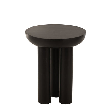 Bijzettafel Trio Mangohout Zwart - Bijzettafel - J-Line - livinglovely.nl
