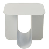Bijzettafel Vierkant Metaal Wit - Bijzettafel - J-Line - livinglovely.nl