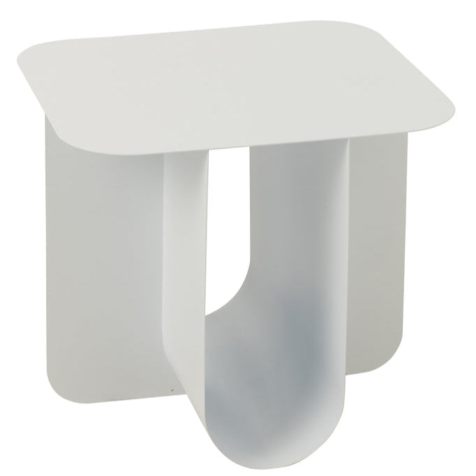 Bijzettafel Vierkant Metaal Wit - Bijzettafel - J-Line - livinglovely.nl