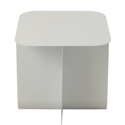 Bijzettafel Vierkant Metaal Wit - Bijzettafel - J-Line - livinglovely.nl
