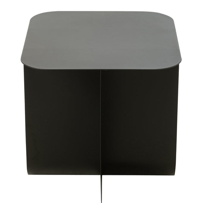 Bijzettafel Vierkant Metaal Zwart - Bijzettafel - J-Line - livinglovely.nl
