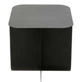 Bijzettafel Vierkant Metaal Zwart - Bijzettafel - J-Line - livinglovely.nl