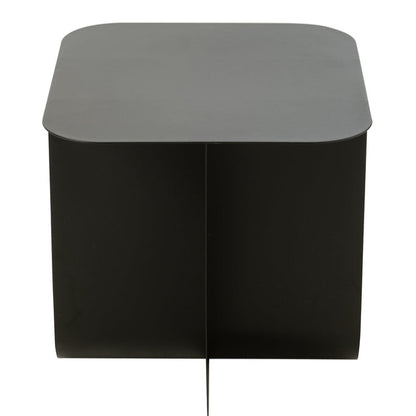 Bijzettafel Vierkant Metaal Zwart - Bijzettafel - J-Line - livinglovely.nl