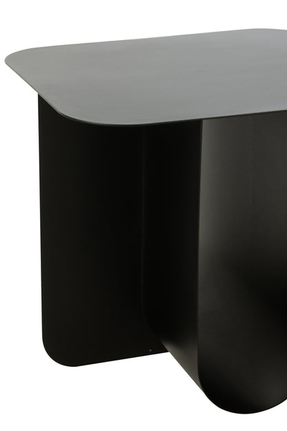 Bijzettafel Vierkant Metaal Zwart - Bijzettafel - J-Line - livinglovely.nl