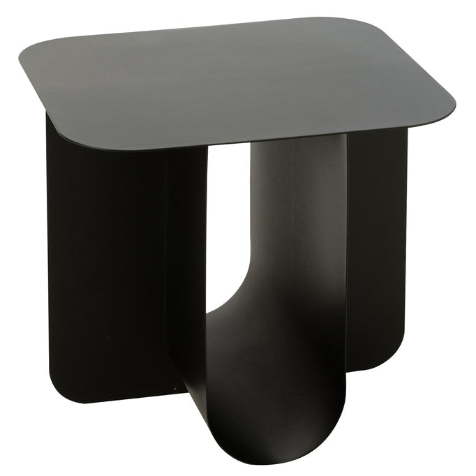Bijzettafel Vierkant Metaal Zwart - Bijzettafel - J-Line - livinglovely.nl