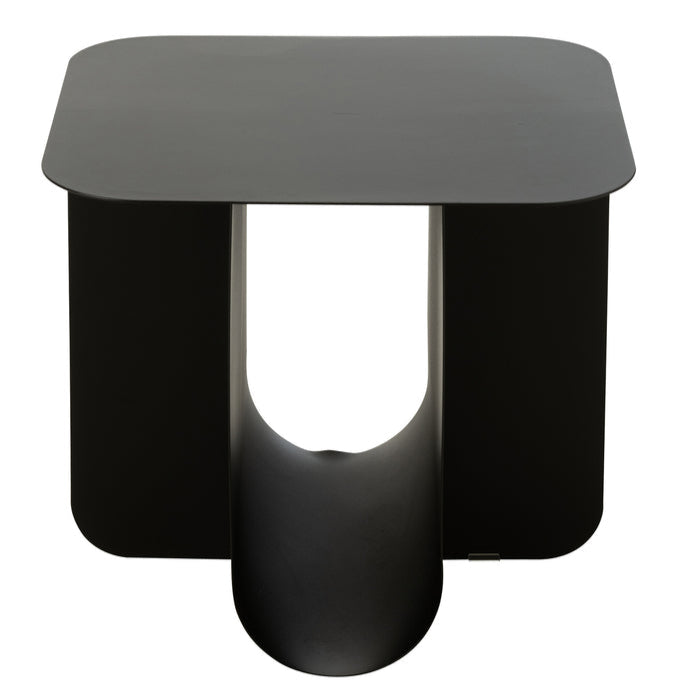 Bijzettafel Vierkant Metaal Zwart - Bijzettafel - J-Line - livinglovely.nl