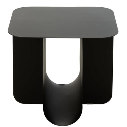 Bijzettafel Vierkant Metaal Zwart - Bijzettafel - J-Line - livinglovely.nl