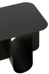 Bijzettafel Vierkant Metaal Zwart - Bijzettafel - J-Line - livinglovely.nl