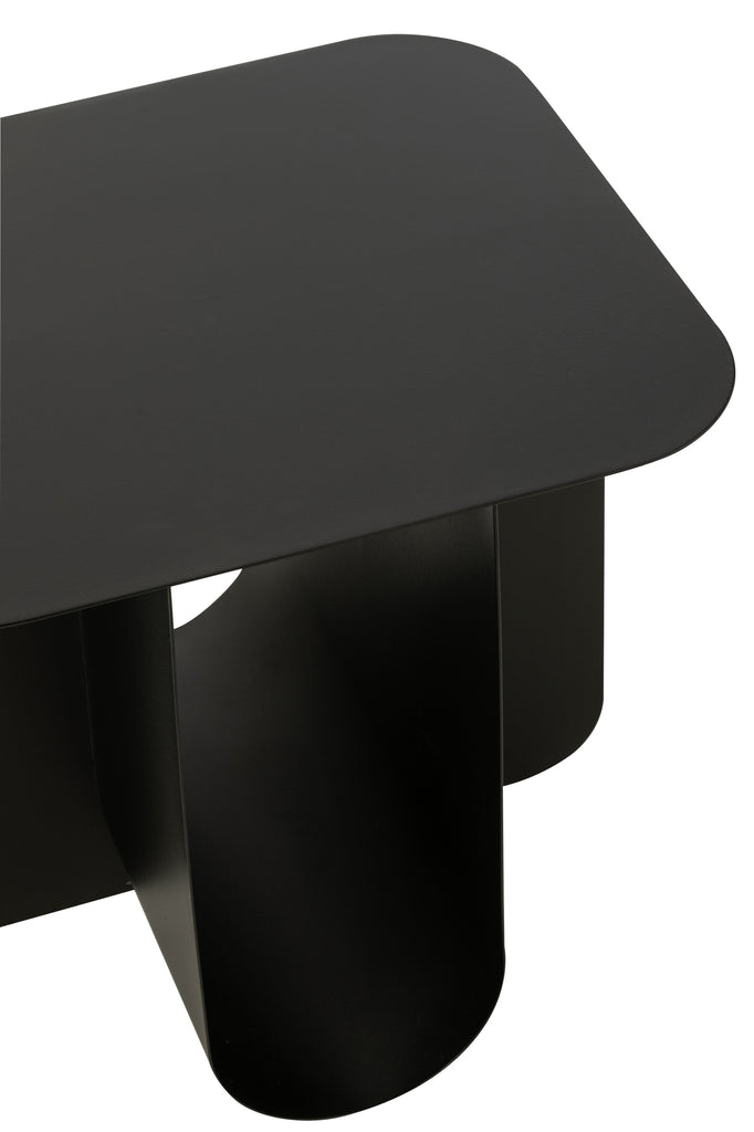 Bijzettafel Vierkant Metaal Zwart - Bijzettafel - J-Line - livinglovely.nl