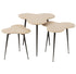 Bijzettafels Marmer/Metaal Set van 3 - Bijzettafel - J-Line - livinglovely.nl