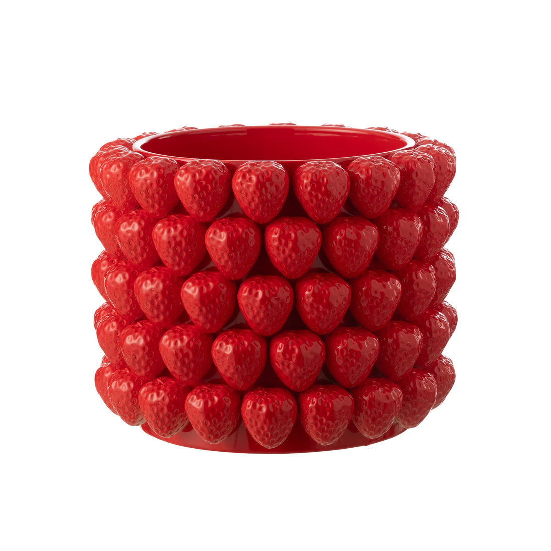 Blumentopf Erdbeeren Keramik Rot Extra Large J-Line