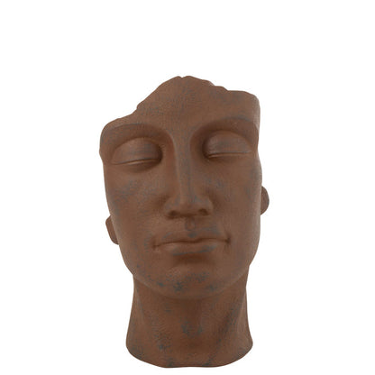 Bloempot David Klei Roest Small - Pot - J-Line - livinglovely.nl