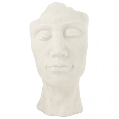 Bloempot David Klei Wit Large - Pot - J-Line - livinglovely.nl