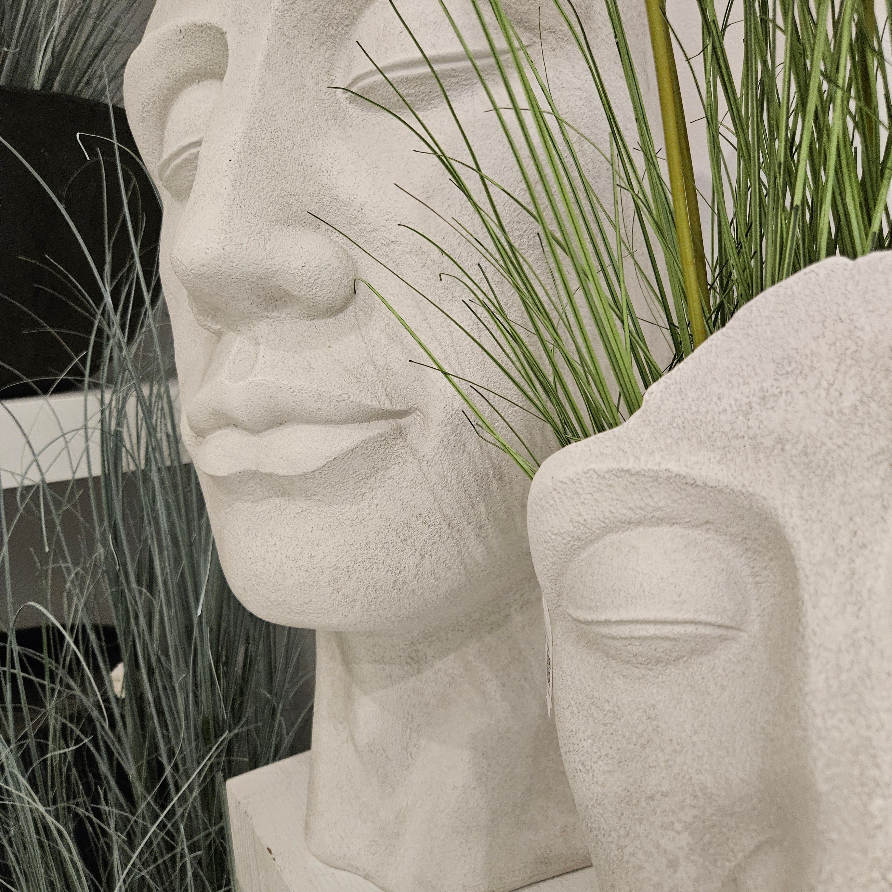 Bloempot David Klei Wit Small - Pot - J-Line - livinglovely.nl