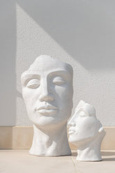 Bloempot David Klei Wit Small - Pot - J-Line - livinglovely.nl