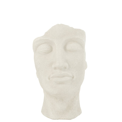 Bloempot David Klei Wit Small - Pot - J-Line - livinglovely.nl