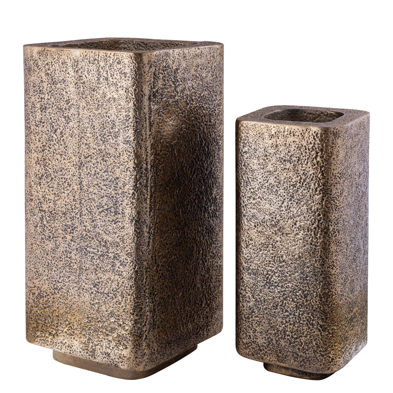 Bloempot Indira - Aluminium - Goud- Set van 2 PTMD - Pot - PTMD - livinglovely.nl