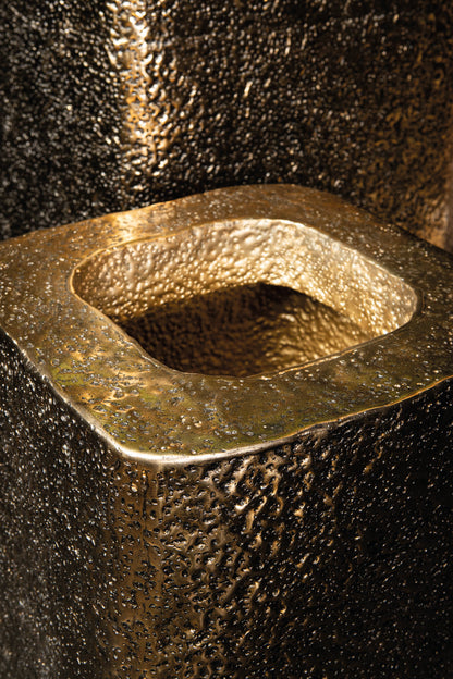 Bloempot Indira - Aluminium - Goud- Set van 2 PTMD - Pot - PTMD - livinglovely.nl