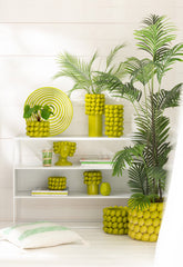 Bloempot Limoen Keramiek Groen Medium - Pot - J-Line - livinglovely.nl