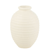 Bloempot Ovaal Terracotta Wit Small - Pot - J-Line - livinglovely.nl