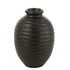 Bloempot Ovaal Terracotta Zwart Small 35x35x52cm - Pot - J-Line - livinglovely.nl