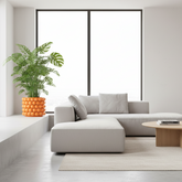 Bloempot Sinaasappels Keramiek Oranje Extra Large J-Line - Pot - J-Line - livinglovely.nl