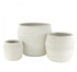 Bloempot Vezelklei Wit Set van 3 J-Line - Pot - J-Line - livinglovely.nl