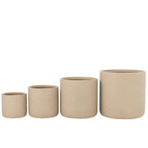 Bloempotten Dune Klei Ivoor Set van 4 - Pot - J-Line - livinglovely.nl