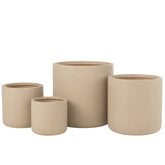 Bloempotten Dune Klei Ivoor Set van 4 - Pot - J-Line - livinglovely.nl