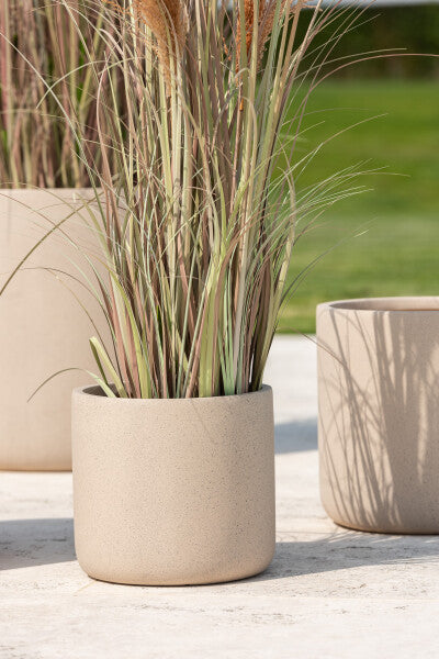 Bloempotten Dune Klei Ivoor Set van 4 - Pot - J-Line - livinglovely.nl
