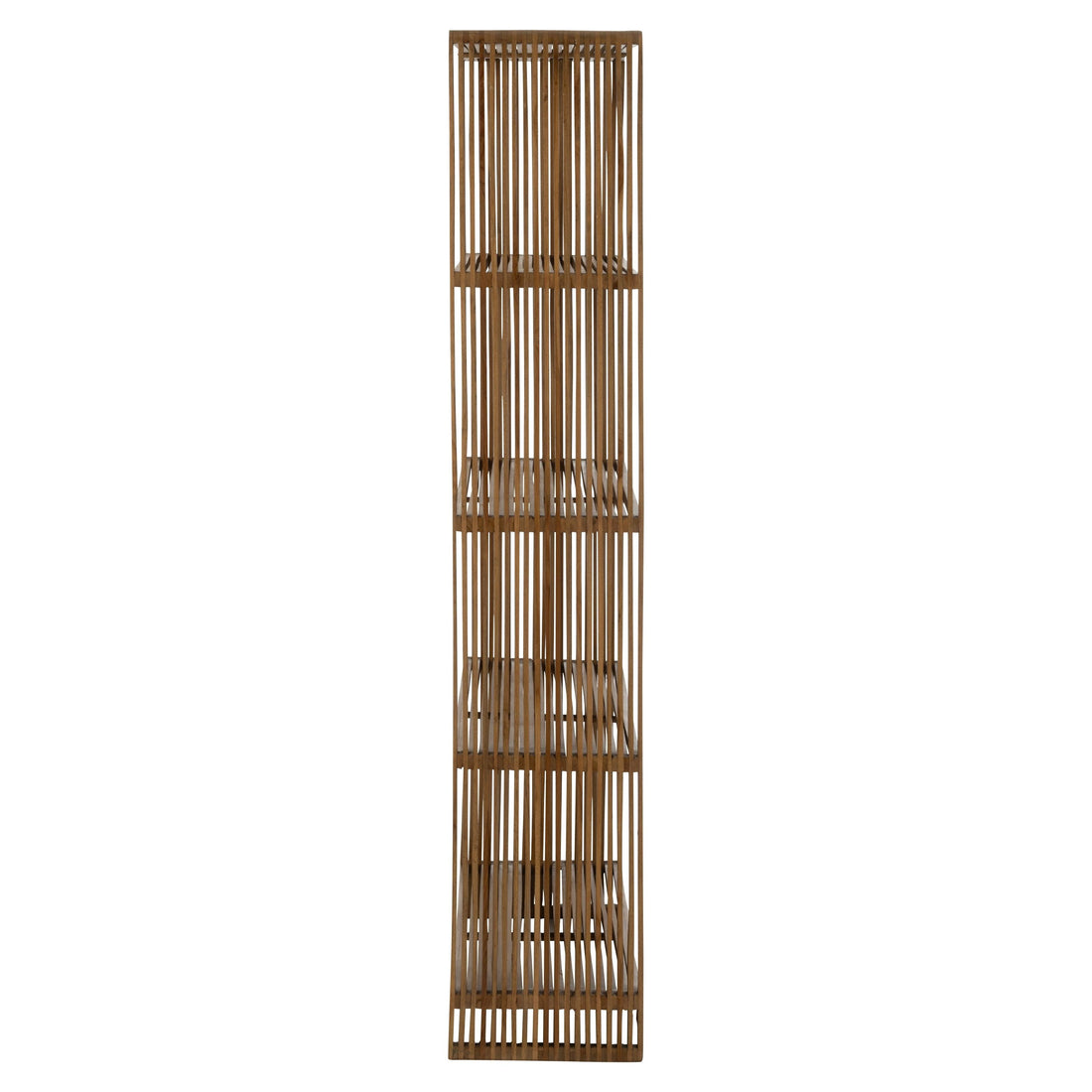 Boekenkast 4 Schappen Gerecycleerd Teak Naturel - Boekenkast - J-Line - livinglovely.nl