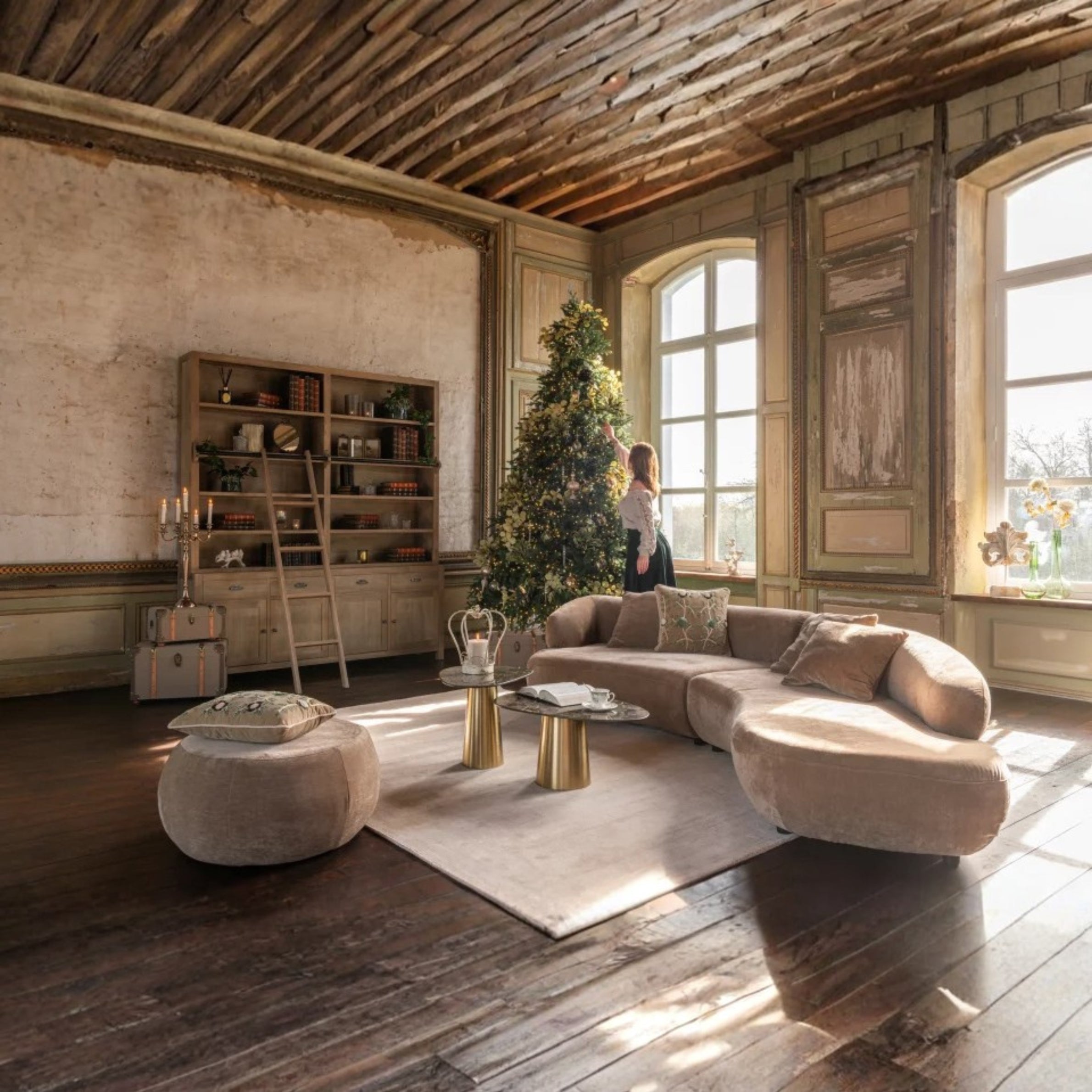 Boekenkast Blois Grenenhout Naturel J-Line