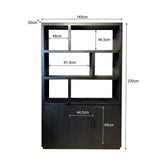 Livingfurn Jaxx boekenkast 120cm, afmetingen L120cm x B45cm x H200cm