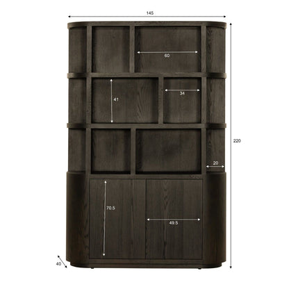 Afmetingen Boekenkast Novero 145cm: L145cm x B40cm x H220cm