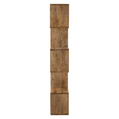 Boekenkast Verticaal Latten Mango Hout Naturel - Boekenkast - J-Line - livinglovely.nl
