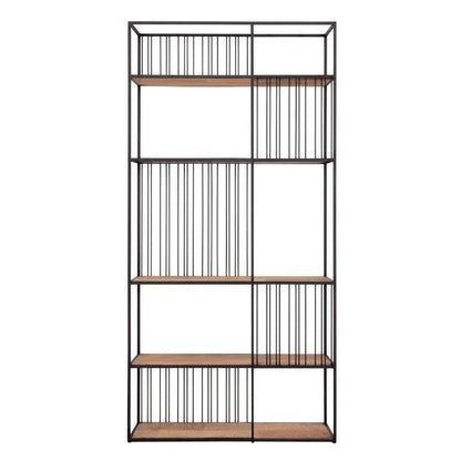 Boekenrek Barra Small van DTP Home, gerecycled teakhout, volledig in beeld op een neutrale achtergrond