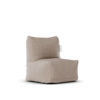 Boho Kid Lounge Taupe van Laui Lounge, grijsbruine kinderstoel van geweven waterafstotende stof