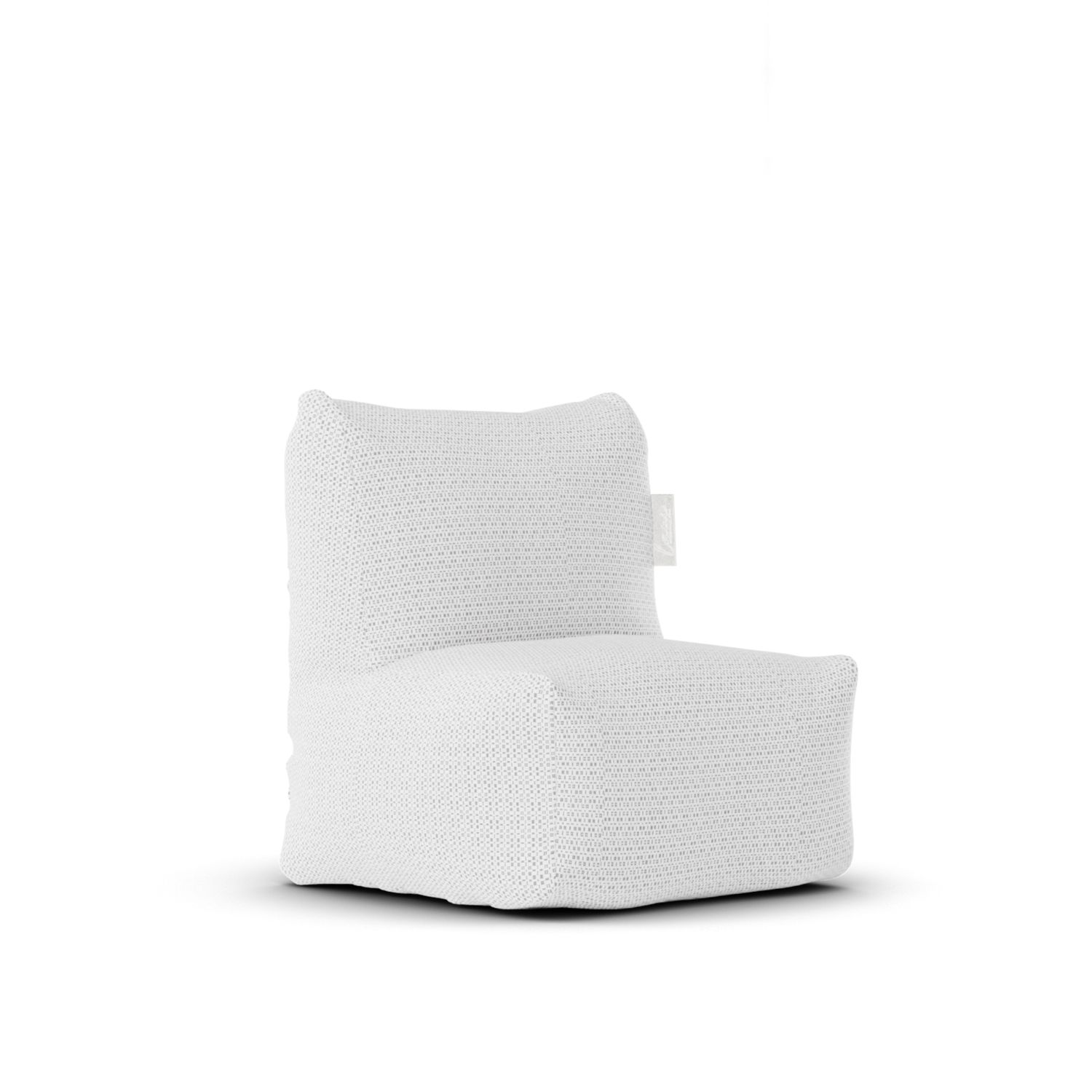 Boho Kid Lounge White van Laui Lounge, witte kinderstoel van geweven waterafstotende stof