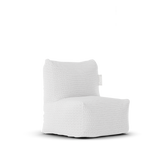 Boho Kid Lounge White van Laui Lounge, witte kinderstoel van geweven waterafstotende stof