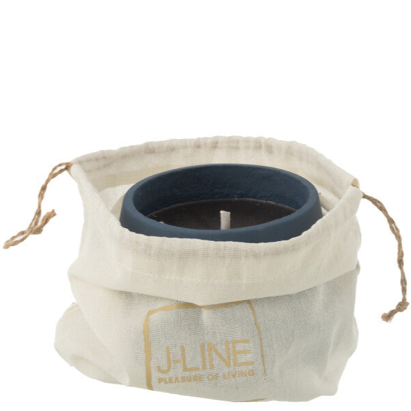 Buitenkaars Cyra Cement Blauw Small 18uur - Buitenkaars - J-Line - livinglovely.nl