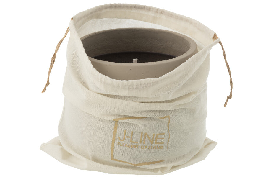 Buitenkaars Cyra Cement Grijs Medium 31uur - Buitenkaars - J-Line - livinglovely.nl