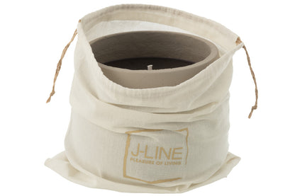 Buitenkaars Cyra Cement Grijs Small 18uur - Buitenkaars - J-Line - livinglovely.nl