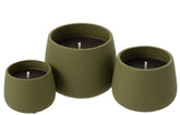 Buitenkaars Cyra Cement Groen Large 48uur - Buitenkaars - J-Line - livinglovely.nl
